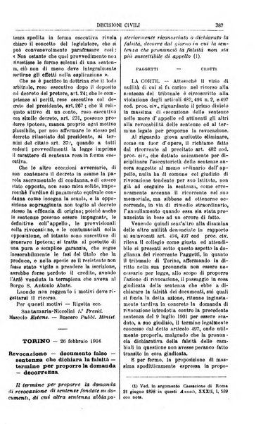 Annali della giurisprudenza italiana raccolta generale delle decisioni delle Corti di cassazione e d'appello in materia civile, criminale, commerciale, di diritto pubblico e amministrativo, e di procedura civile e penale