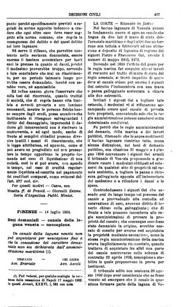 Annali della giurisprudenza italiana raccolta generale delle decisioni delle Corti di cassazione e d'appello in materia civile, criminale, commerciale, di diritto pubblico e amministrativo, e di procedura civile e penale