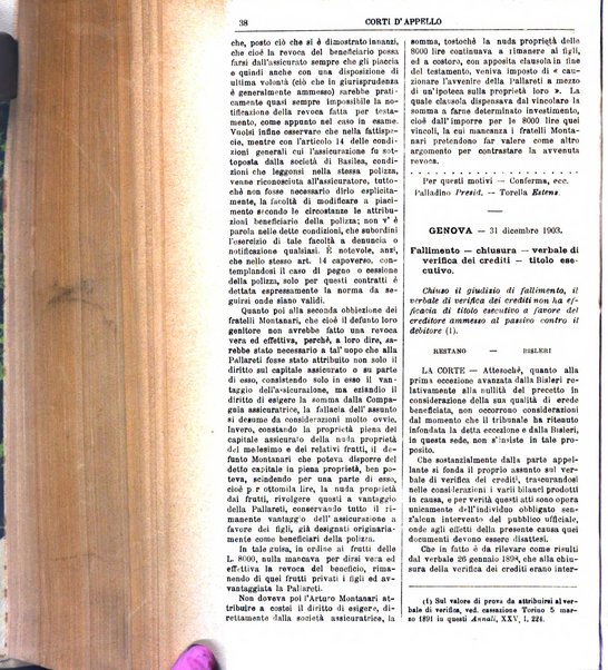 Annali della giurisprudenza italiana raccolta generale delle decisioni delle Corti di cassazione e d'appello in materia civile, criminale, commerciale, di diritto pubblico e amministrativo, e di procedura civile e penale