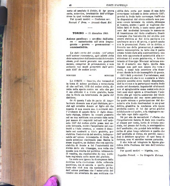 Annali della giurisprudenza italiana raccolta generale delle decisioni delle Corti di cassazione e d'appello in materia civile, criminale, commerciale, di diritto pubblico e amministrativo, e di procedura civile e penale