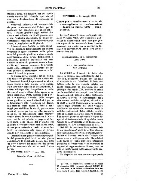 Annali della giurisprudenza italiana raccolta generale delle decisioni delle Corti di cassazione e d'appello in materia civile, criminale, commerciale, di diritto pubblico e amministrativo, e di procedura civile e penale