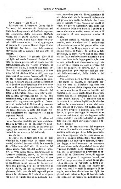 Annali della giurisprudenza italiana raccolta generale delle decisioni delle Corti di cassazione e d'appello in materia civile, criminale, commerciale, di diritto pubblico e amministrativo, e di procedura civile e penale