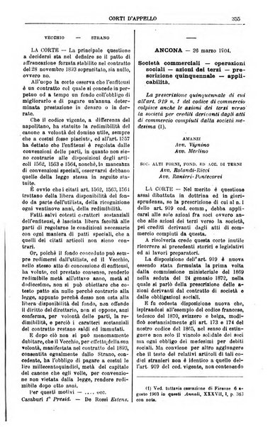 Annali della giurisprudenza italiana raccolta generale delle decisioni delle Corti di cassazione e d'appello in materia civile, criminale, commerciale, di diritto pubblico e amministrativo, e di procedura civile e penale