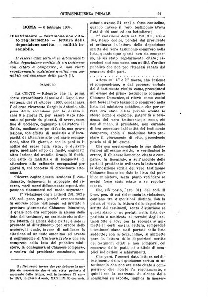 Annali della giurisprudenza italiana raccolta generale delle decisioni delle Corti di cassazione e d'appello in materia civile, criminale, commerciale, di diritto pubblico e amministrativo, e di procedura civile e penale