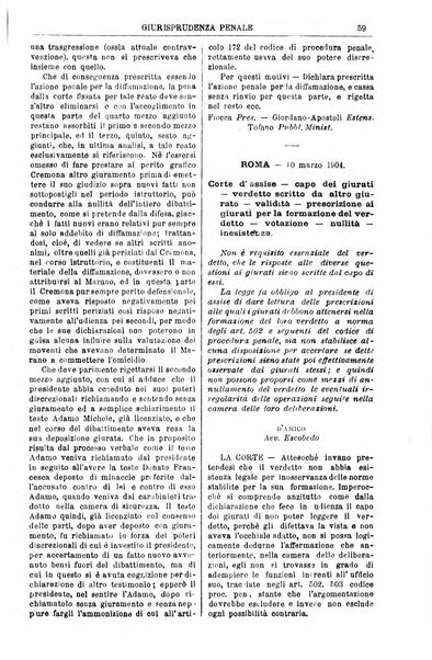 Annali della giurisprudenza italiana raccolta generale delle decisioni delle Corti di cassazione e d'appello in materia civile, criminale, commerciale, di diritto pubblico e amministrativo, e di procedura civile e penale