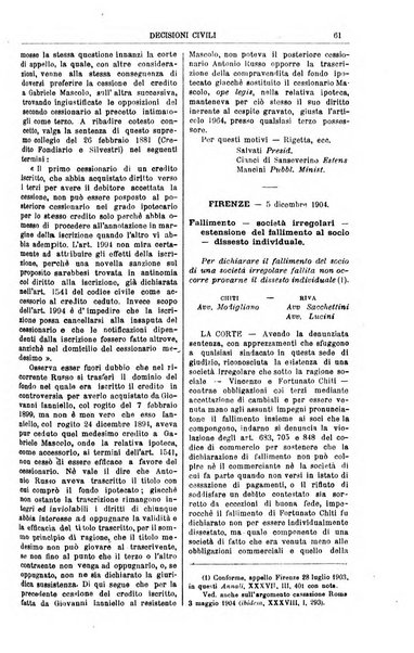 Annali della giurisprudenza italiana raccolta generale delle decisioni delle Corti di cassazione e d'appello in materia civile, criminale, commerciale, di diritto pubblico e amministrativo, e di procedura civile e penale