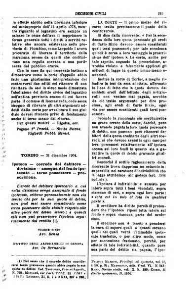 Annali della giurisprudenza italiana raccolta generale delle decisioni delle Corti di cassazione e d'appello in materia civile, criminale, commerciale, di diritto pubblico e amministrativo, e di procedura civile e penale