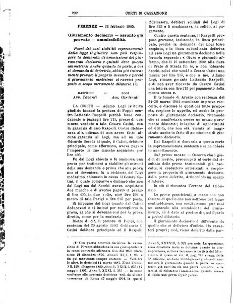 Annali della giurisprudenza italiana raccolta generale delle decisioni delle Corti di cassazione e d'appello in materia civile, criminale, commerciale, di diritto pubblico e amministrativo, e di procedura civile e penale