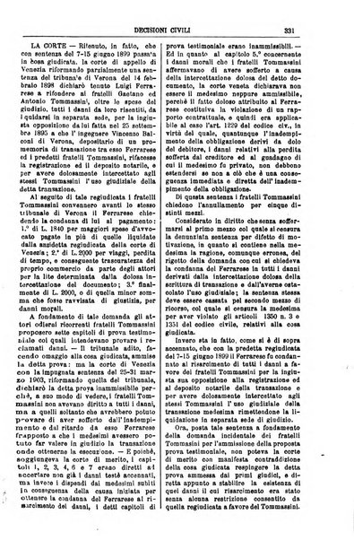 Annali della giurisprudenza italiana raccolta generale delle decisioni delle Corti di cassazione e d'appello in materia civile, criminale, commerciale, di diritto pubblico e amministrativo, e di procedura civile e penale