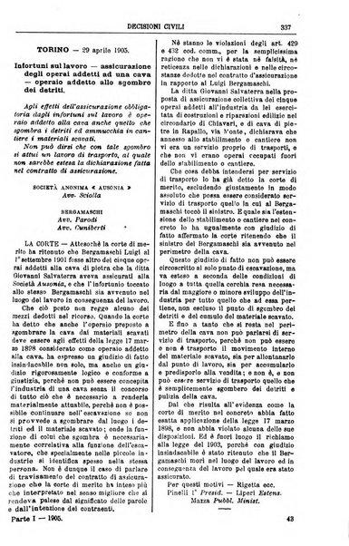 Annali della giurisprudenza italiana raccolta generale delle decisioni delle Corti di cassazione e d'appello in materia civile, criminale, commerciale, di diritto pubblico e amministrativo, e di procedura civile e penale