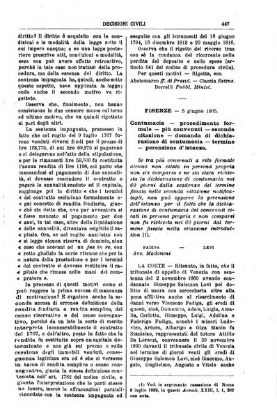 Annali della giurisprudenza italiana raccolta generale delle decisioni delle Corti di cassazione e d'appello in materia civile, criminale, commerciale, di diritto pubblico e amministrativo, e di procedura civile e penale