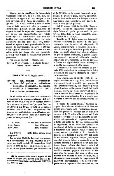 Annali della giurisprudenza italiana raccolta generale delle decisioni delle Corti di cassazione e d'appello in materia civile, criminale, commerciale, di diritto pubblico e amministrativo, e di procedura civile e penale