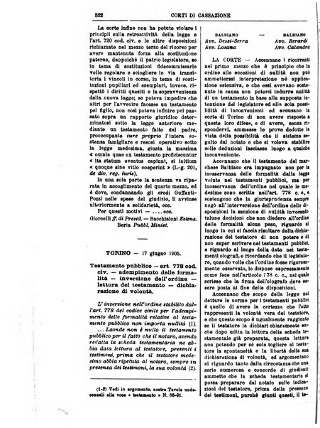 Annali della giurisprudenza italiana raccolta generale delle decisioni delle Corti di cassazione e d'appello in materia civile, criminale, commerciale, di diritto pubblico e amministrativo, e di procedura civile e penale