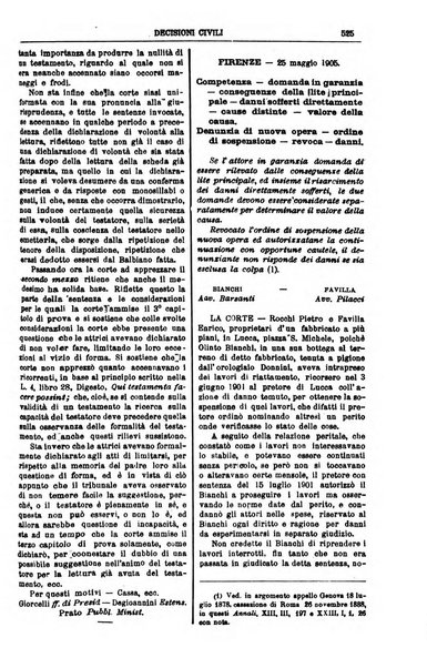 Annali della giurisprudenza italiana raccolta generale delle decisioni delle Corti di cassazione e d'appello in materia civile, criminale, commerciale, di diritto pubblico e amministrativo, e di procedura civile e penale