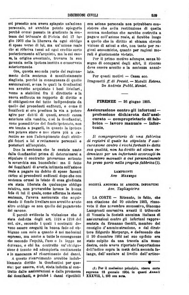 Annali della giurisprudenza italiana raccolta generale delle decisioni delle Corti di cassazione e d'appello in materia civile, criminale, commerciale, di diritto pubblico e amministrativo, e di procedura civile e penale