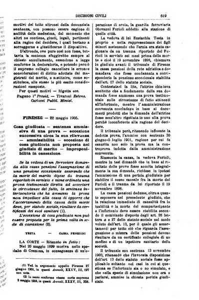 Annali della giurisprudenza italiana raccolta generale delle decisioni delle Corti di cassazione e d'appello in materia civile, criminale, commerciale, di diritto pubblico e amministrativo, e di procedura civile e penale