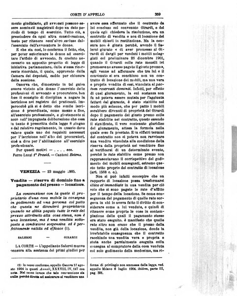 Annali della giurisprudenza italiana raccolta generale delle decisioni delle Corti di cassazione e d'appello in materia civile, criminale, commerciale, di diritto pubblico e amministrativo, e di procedura civile e penale