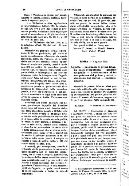 Annali della giurisprudenza italiana raccolta generale delle decisioni delle Corti di cassazione e d'appello in materia civile, criminale, commerciale, di diritto pubblico e amministrativo, e di procedura civile e penale