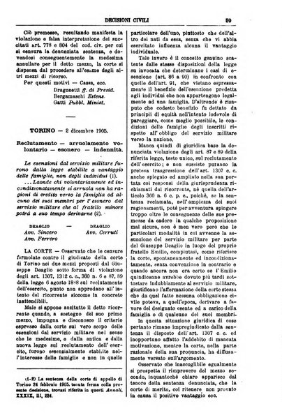 Annali della giurisprudenza italiana raccolta generale delle decisioni delle Corti di cassazione e d'appello in materia civile, criminale, commerciale, di diritto pubblico e amministrativo, e di procedura civile e penale