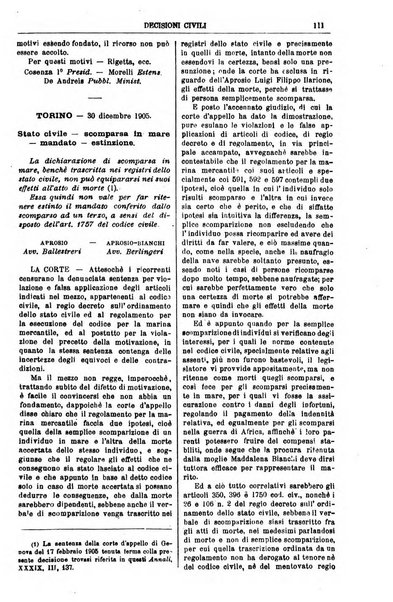 Annali della giurisprudenza italiana raccolta generale delle decisioni delle Corti di cassazione e d'appello in materia civile, criminale, commerciale, di diritto pubblico e amministrativo, e di procedura civile e penale