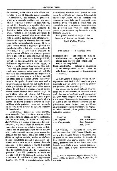 Annali della giurisprudenza italiana raccolta generale delle decisioni delle Corti di cassazione e d'appello in materia civile, criminale, commerciale, di diritto pubblico e amministrativo, e di procedura civile e penale