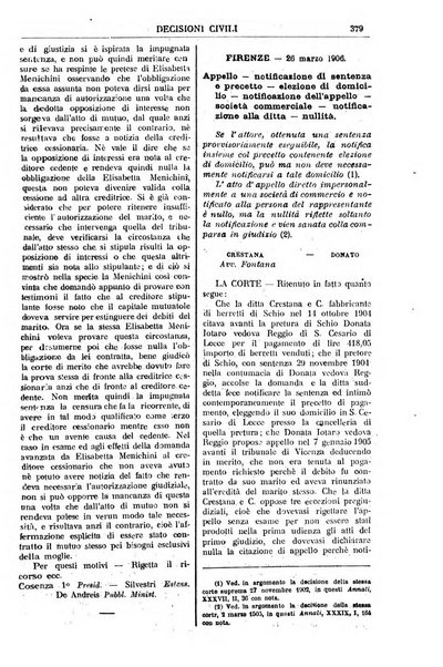 Annali della giurisprudenza italiana raccolta generale delle decisioni delle Corti di cassazione e d'appello in materia civile, criminale, commerciale, di diritto pubblico e amministrativo, e di procedura civile e penale