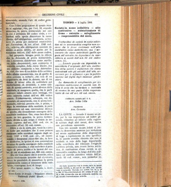 Annali della giurisprudenza italiana raccolta generale delle decisioni delle Corti di cassazione e d'appello in materia civile, criminale, commerciale, di diritto pubblico e amministrativo, e di procedura civile e penale