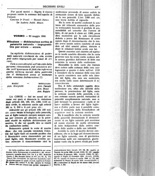 Annali della giurisprudenza italiana raccolta generale delle decisioni delle Corti di cassazione e d'appello in materia civile, criminale, commerciale, di diritto pubblico e amministrativo, e di procedura civile e penale