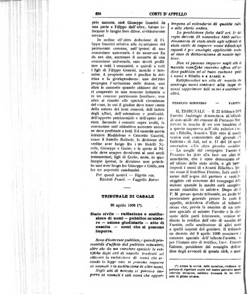 Annali della giurisprudenza italiana raccolta generale delle decisioni delle Corti di cassazione e d'appello in materia civile, criminale, commerciale, di diritto pubblico e amministrativo, e di procedura civile e penale