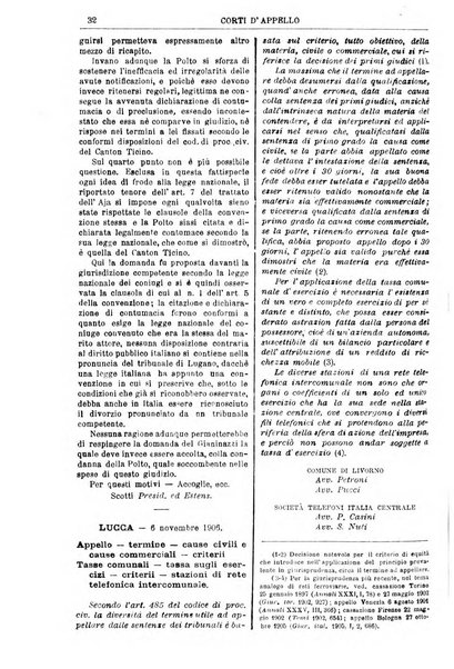 Annali della giurisprudenza italiana raccolta generale delle decisioni delle Corti di cassazione e d'appello in materia civile, criminale, commerciale, di diritto pubblico e amministrativo, e di procedura civile e penale