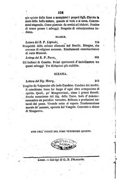 Annali della propagazione della fede raccolta periodica delle lettere dei vescovi e dei missionarj delle missioni nei due mondi ... che forma il seguito delle Lettere edificanti