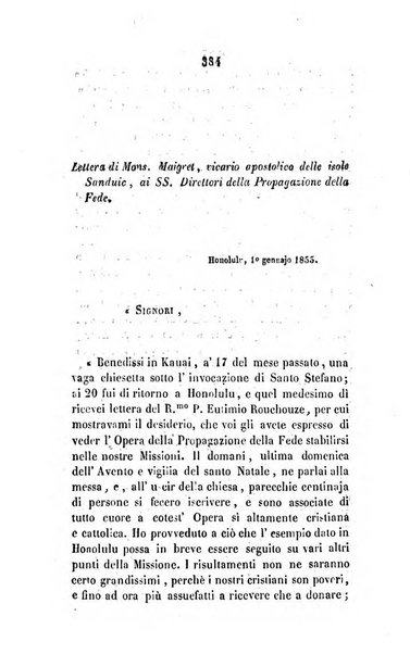 Annali della propagazione della fede raccolta periodica delle lettere dei vescovi e dei missionarj delle missioni nei due mondi ... che forma il seguito delle Lettere edificanti