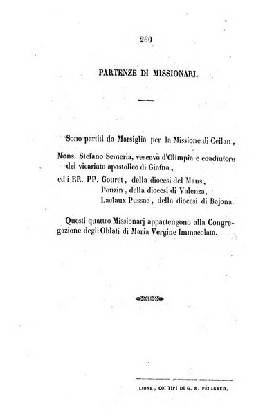 Annali della propagazione della fede raccolta periodica delle lettere dei vescovi e dei missionarj delle missioni nei due mondi ... che forma il seguito delle Lettere edificanti