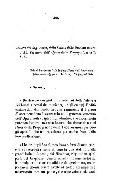 Annali della propagazione della fede raccolta periodica delle lettere dei vescovi e dei missionarj delle missioni nei due mondi ... che forma il seguito delle Lettere edificanti