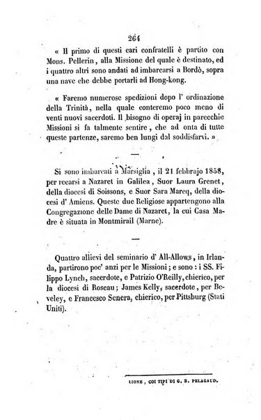 Annali della propagazione della fede raccolta periodica delle lettere dei vescovi e dei missionarj delle missioni nei due mondi ... che forma il seguito delle Lettere edificanti