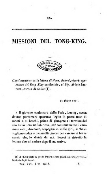 Annali della propagazione della fede raccolta periodica delle lettere dei vescovi e dei missionarj delle missioni nei due mondi ... che forma il seguito delle Lettere edificanti