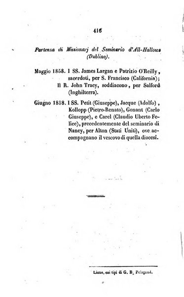 Annali della propagazione della fede raccolta periodica delle lettere dei vescovi e dei missionarj delle missioni nei due mondi ... che forma il seguito delle Lettere edificanti