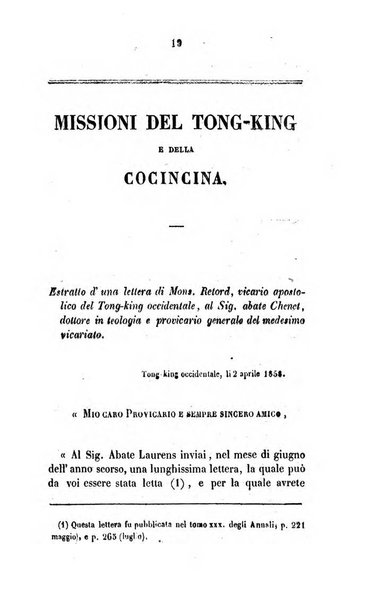 Annali della propagazione della fede raccolta periodica delle lettere dei vescovi e dei missionarj delle missioni nei due mondi ... che forma il seguito delle Lettere edificanti