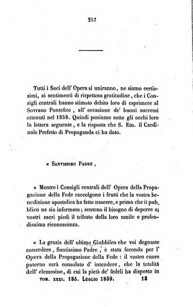 Annali della propagazione della fede raccolta periodica delle lettere dei vescovi e dei missionarj delle missioni nei due mondi ... che forma il seguito delle Lettere edificanti