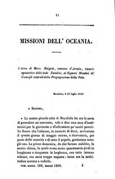 Annali della propagazione della fede raccolta periodica delle lettere dei vescovi e dei missionarj delle missioni nei due mondi ... che forma il seguito delle Lettere edificanti