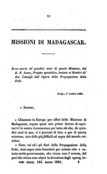 Annali della propagazione della fede raccolta periodica delle lettere dei vescovi e dei missionarj delle missioni nei due mondi ... che forma il seguito delle Lettere edificanti