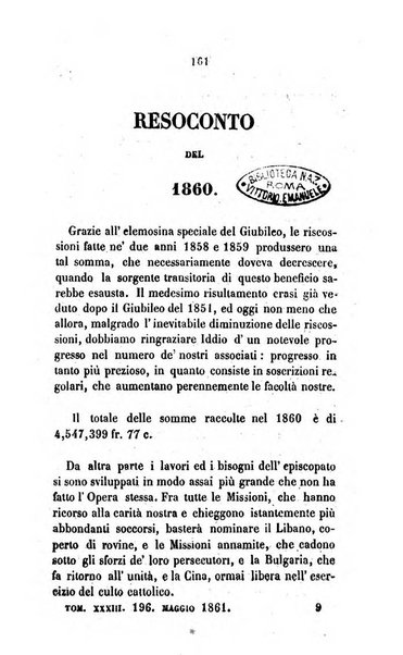 Annali della propagazione della fede raccolta periodica delle lettere dei vescovi e dei missionarj delle missioni nei due mondi ... che forma il seguito delle Lettere edificanti