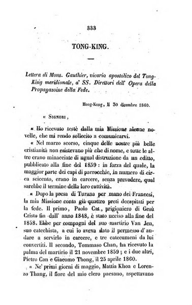 Annali della propagazione della fede raccolta periodica delle lettere dei vescovi e dei missionarj delle missioni nei due mondi ... che forma il seguito delle Lettere edificanti