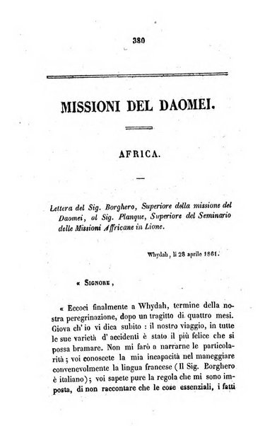 Annali della propagazione della fede raccolta periodica delle lettere dei vescovi e dei missionarj delle missioni nei due mondi ... che forma il seguito delle Lettere edificanti