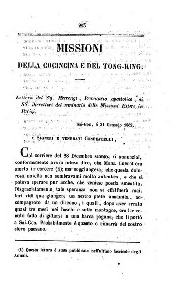 Annali della propagazione della fede raccolta periodica delle lettere dei vescovi e dei missionarj delle missioni nei due mondi ... che forma il seguito delle Lettere edificanti