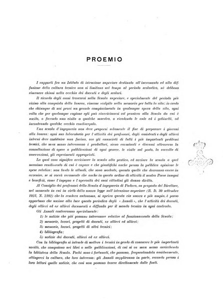 Annali della Scuola d'ingegneria di Padova