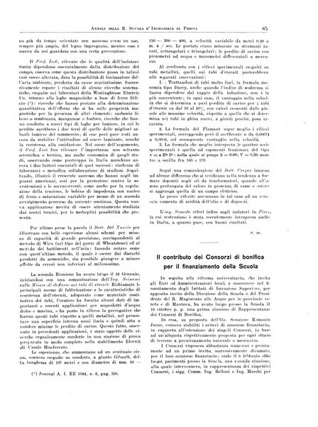 Annali della Scuola d'ingegneria di Padova