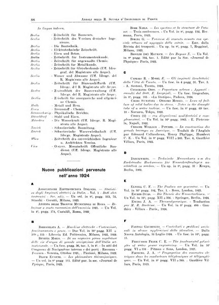 Annali della Scuola d'ingegneria di Padova