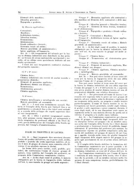 Annali della Scuola d'ingegneria di Padova