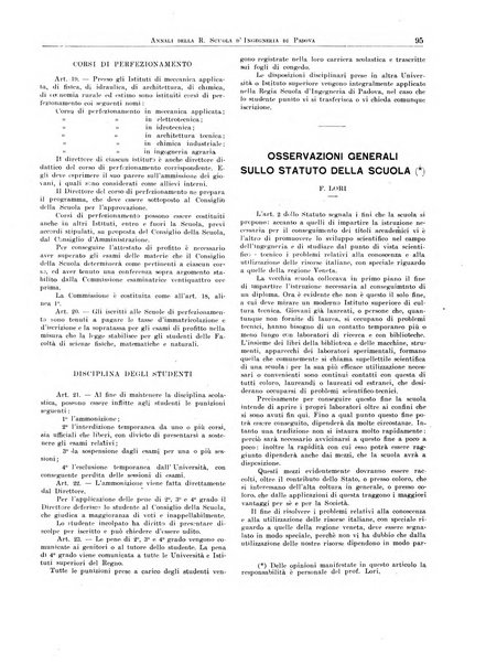 Annali della Scuola d'ingegneria di Padova